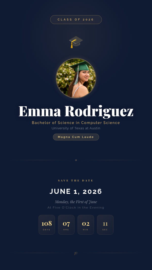 Navy & Gold invitation preview