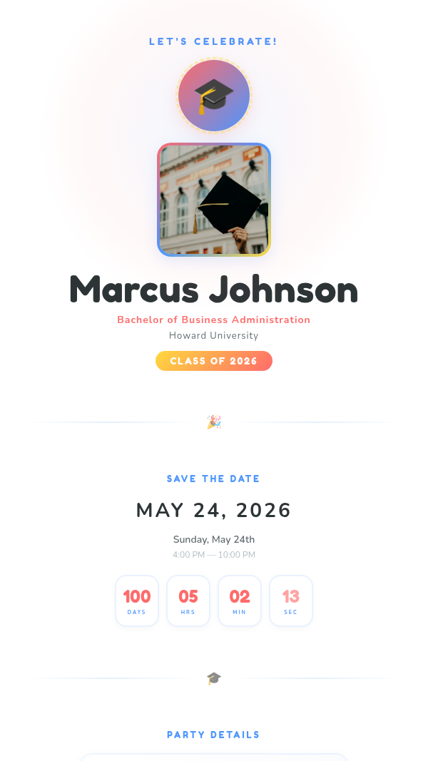 Modern Colorful invitation preview