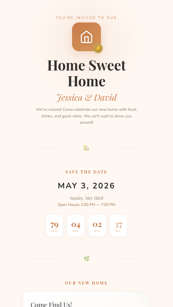 Warm & Cozy invitation preview